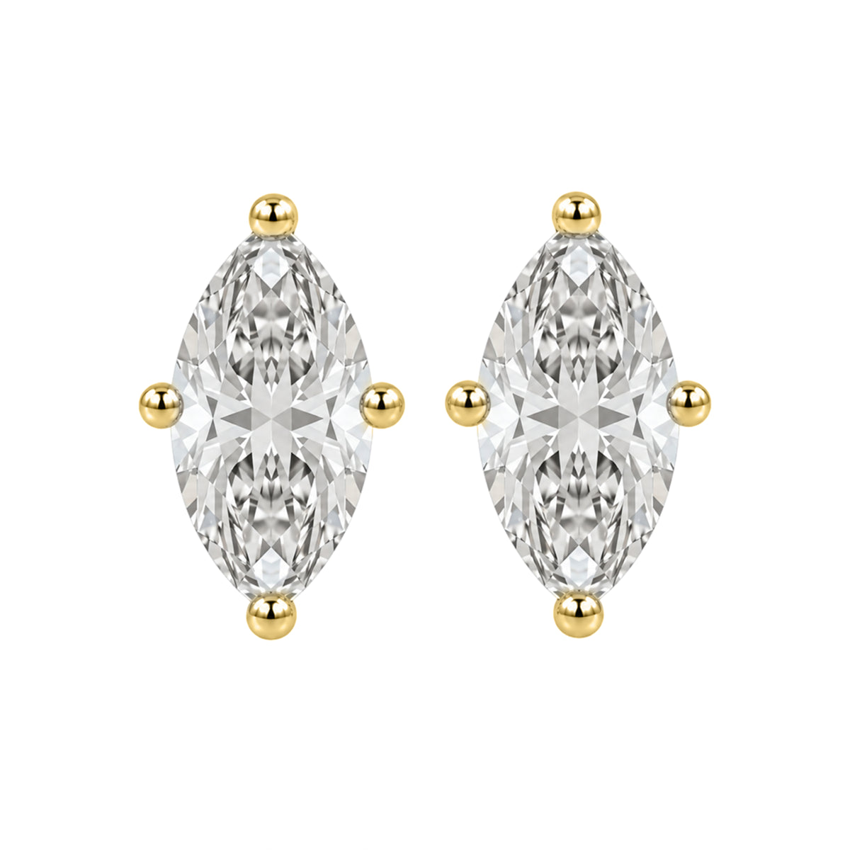 1-6 ctw Marquise Solitaire Stud Earrings
