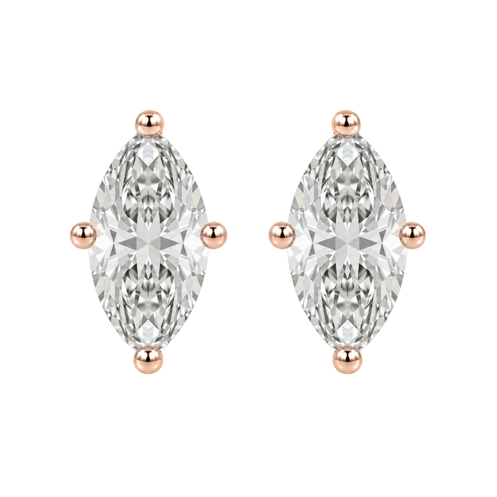 1-6 ctw Marquise Solitaire Stud Earrings