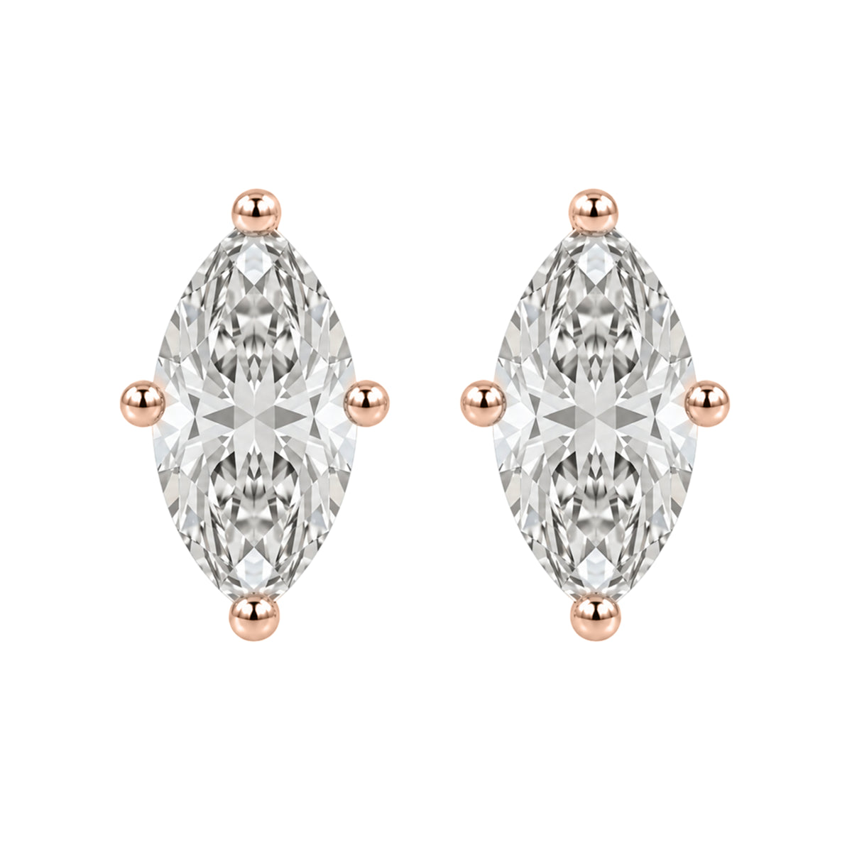 1-6 ctw Marquise Solitaire Stud Earrings