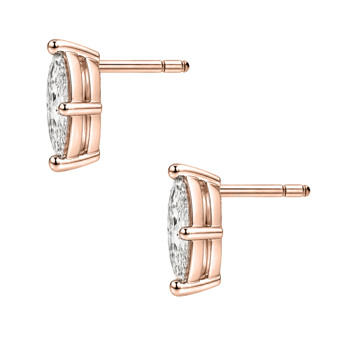 1-6 ctw Marquise Solitaire Stud Earrings
