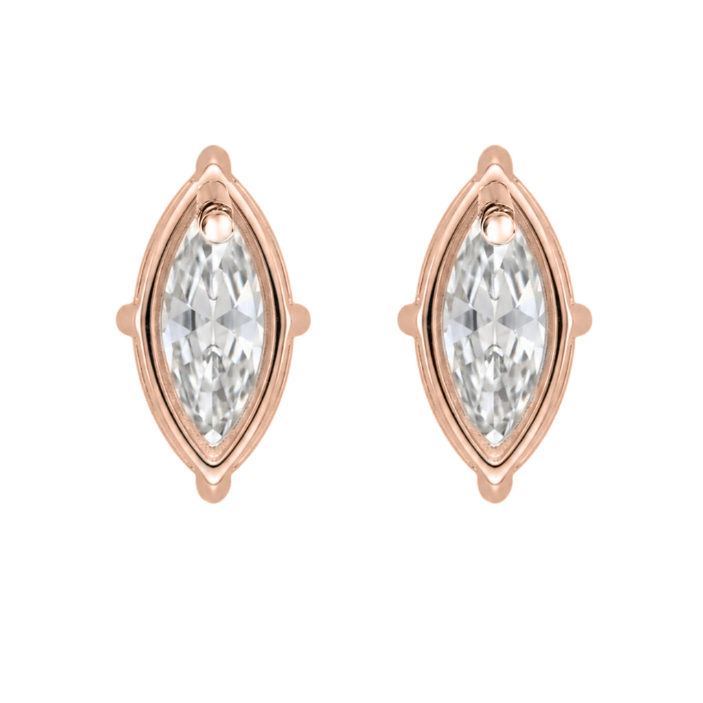 1-6 ctw Marquise Solitaire Stud Earrings