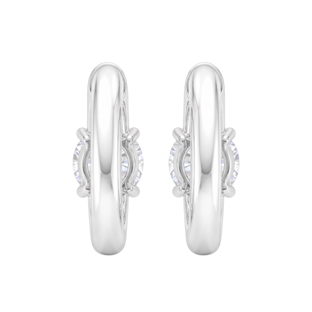 1-4 ctw Round Hoop Earrings