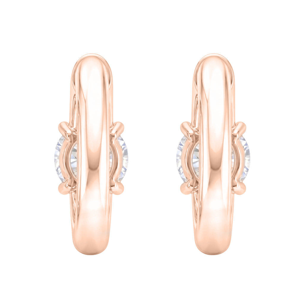 1-4 ctw Round Hoop Earrings
