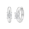 1-4 ctw Emerald Hoop Earrings