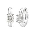 1-4 ctw Oval Hoop Earrings
