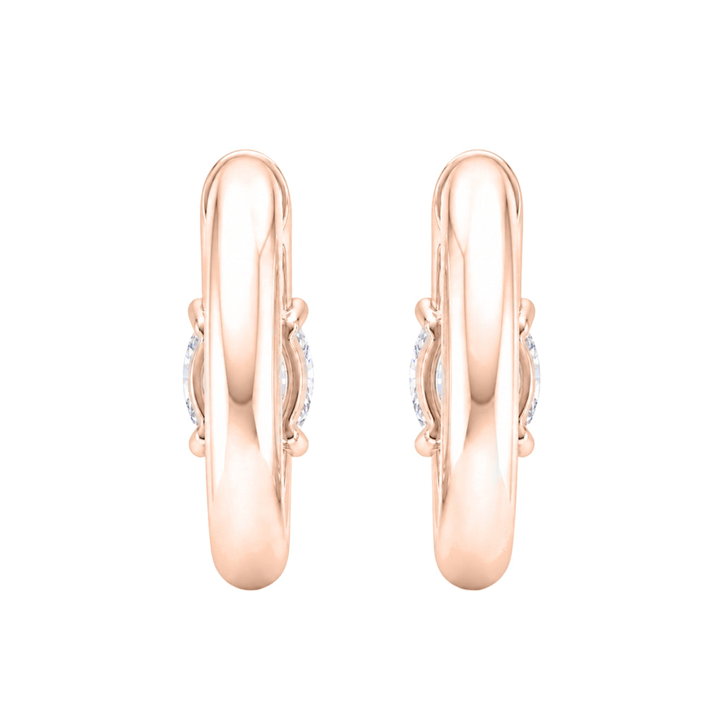 1-4 ctw Oval Hoop Earrings