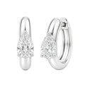 1-4 ctw Pear Hoop Earrings