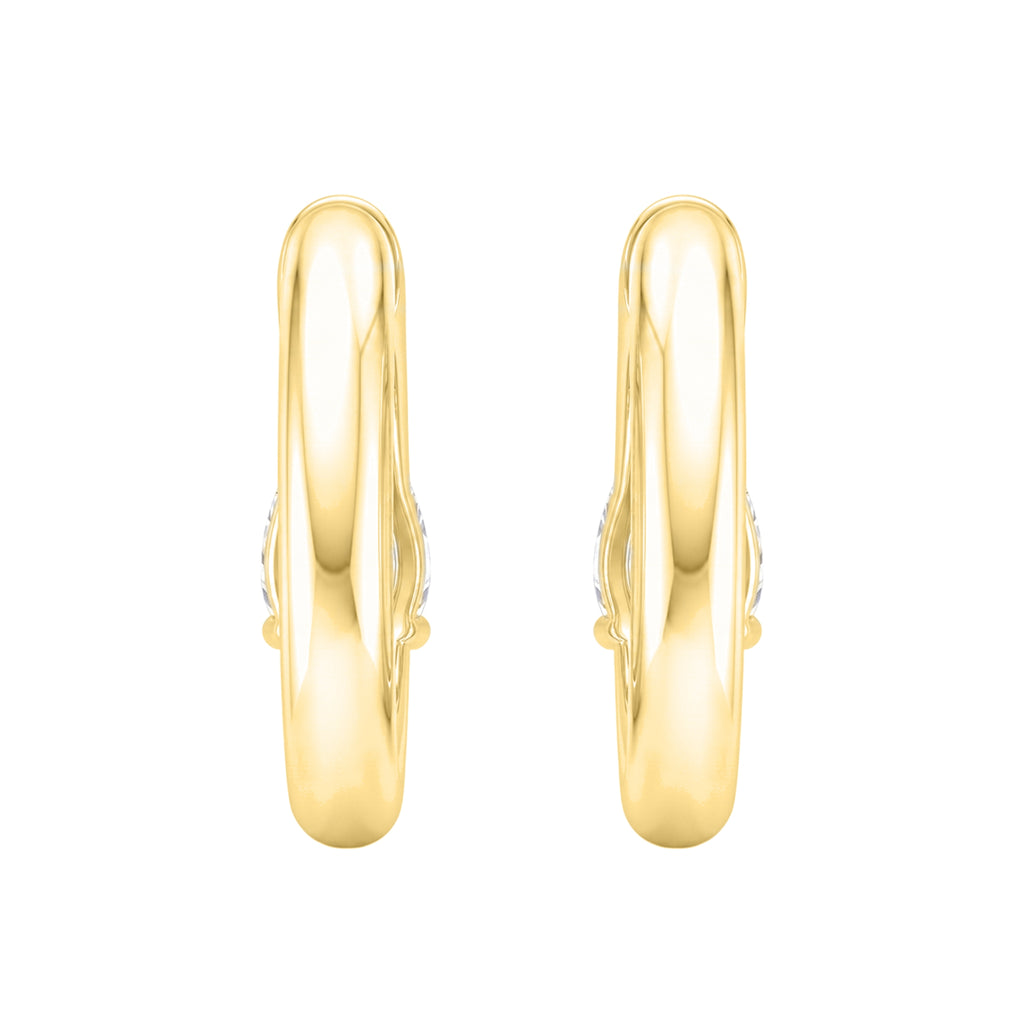 1-4 ctw Pear Hoop Earrings