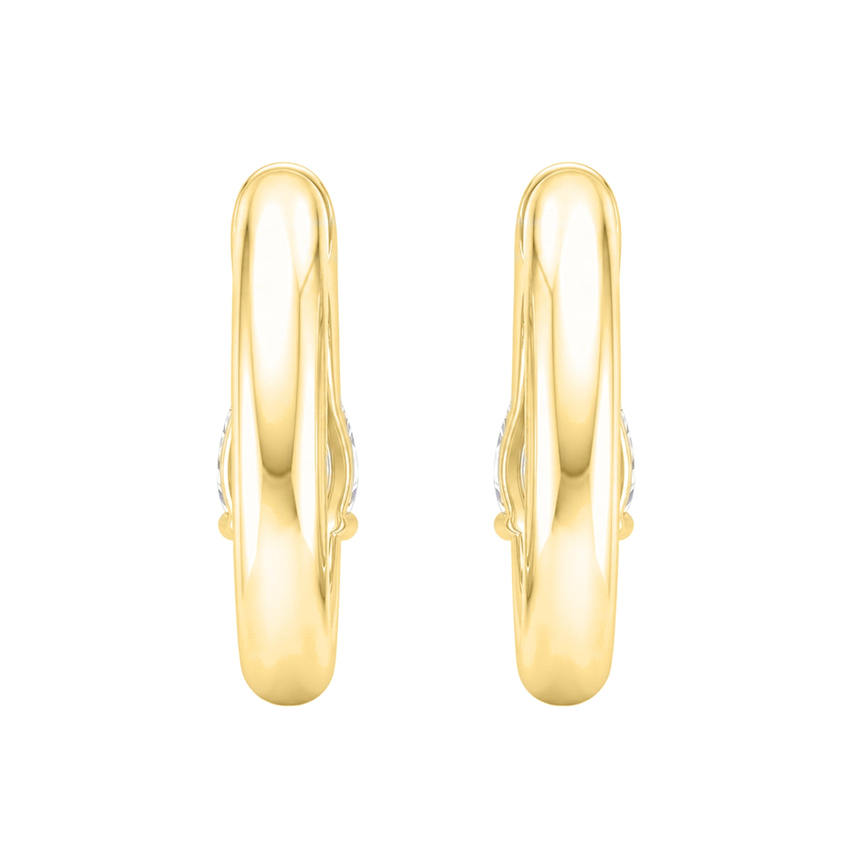 1-4 ctw Pear Hoop Earrings