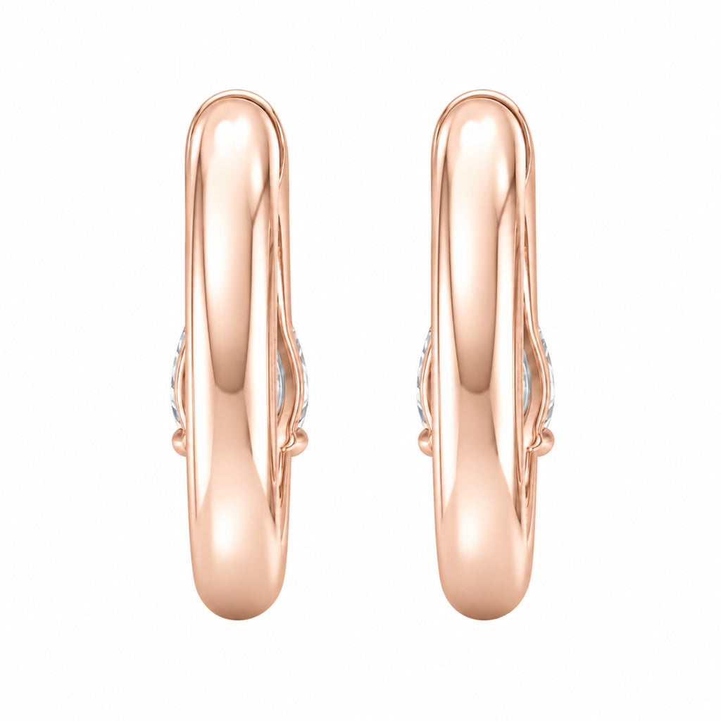 1-4 ctw Pear Hoop Earrings
