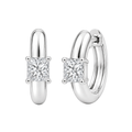 1-4 ctw Princess Hoop Earrings