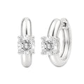 1-4 ctw Cushion Hoop Earrings