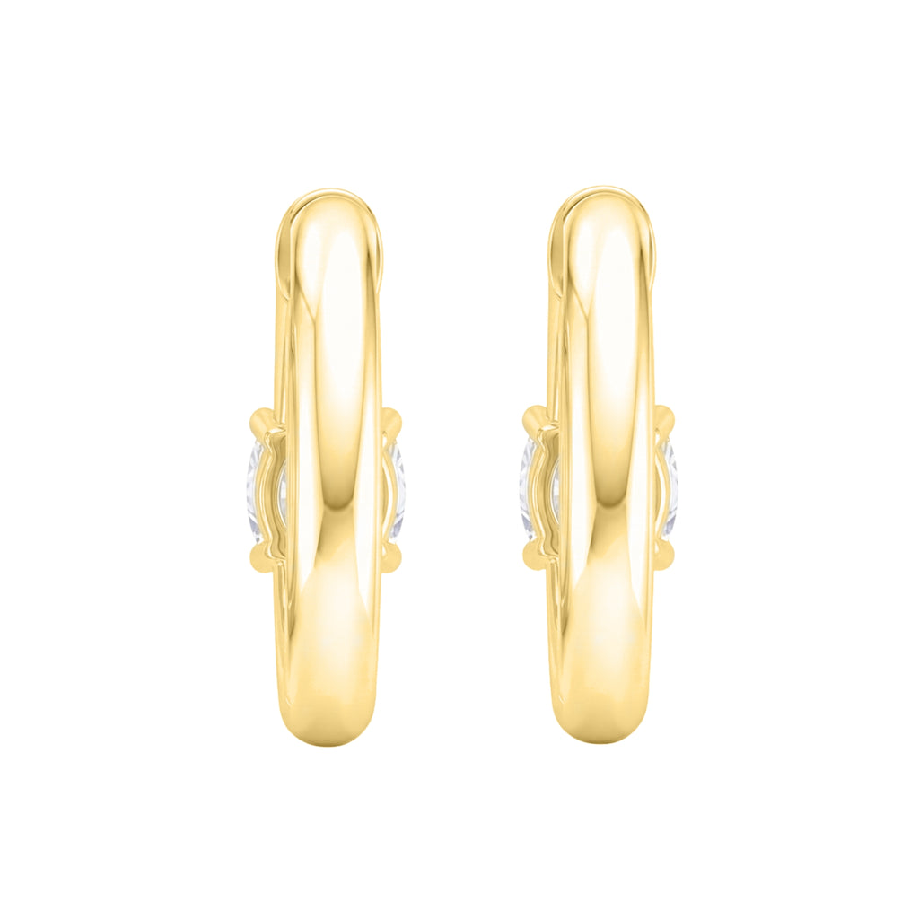1-4 ctw Cushion Hoop Earrings