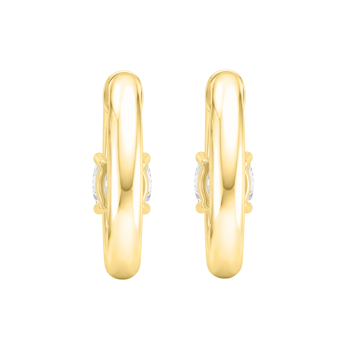 1-4 ctw Cushion Hoop Earrings