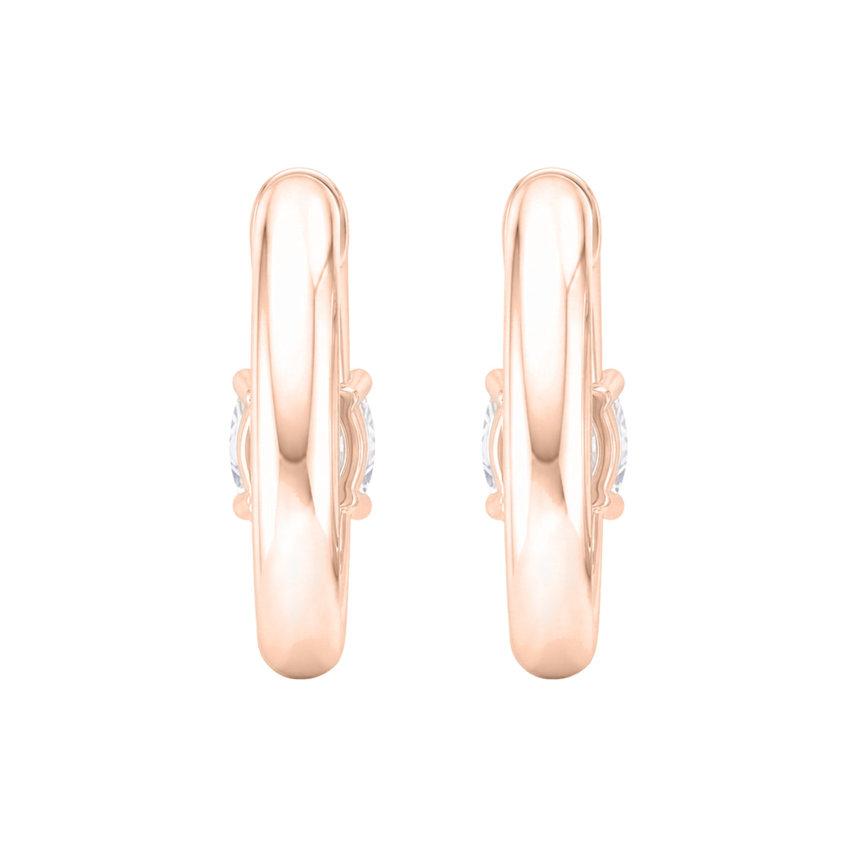 1-4 ctw Cushion Hoop Earrings