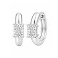 1-4 ctw Radiant Hoop Earrings