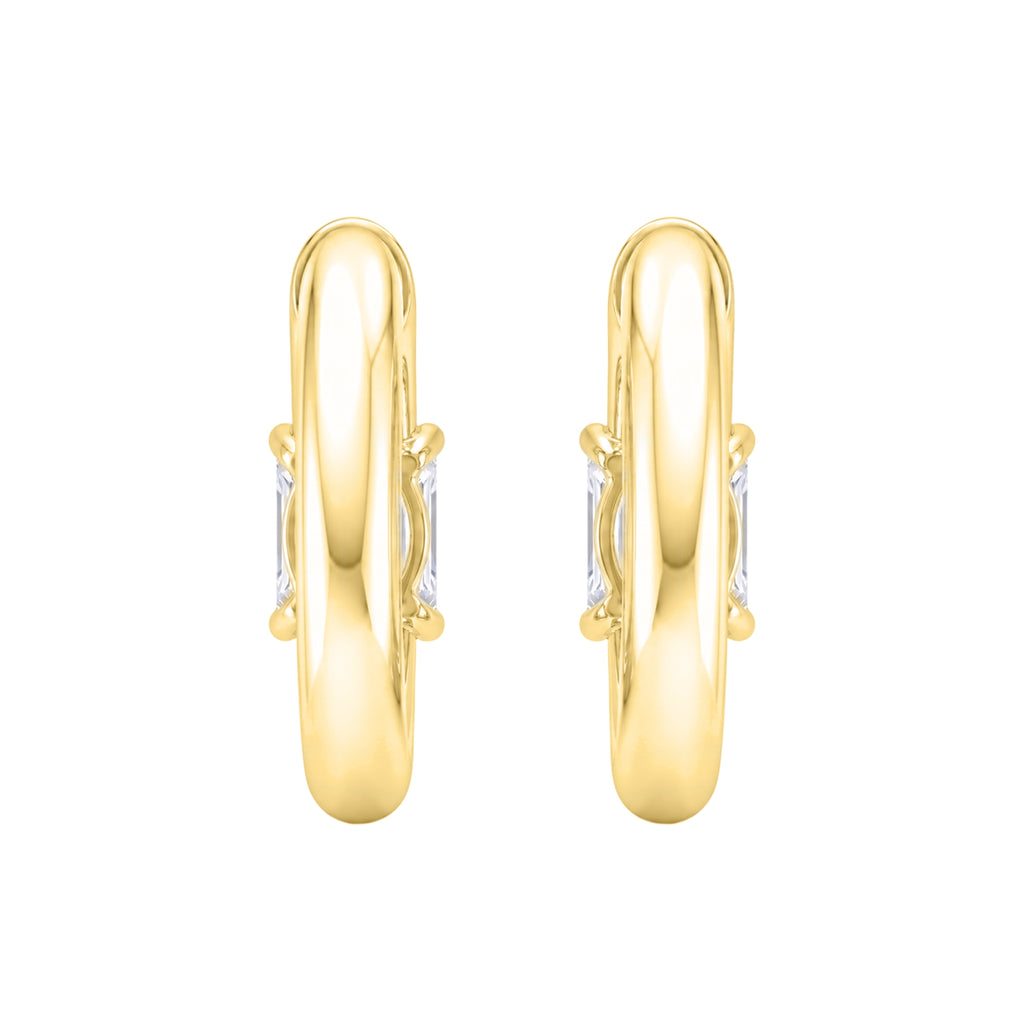 1-4 ctw Radiant Hoop Earrings