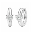 1-4 ctw Heart Hoop Earrings