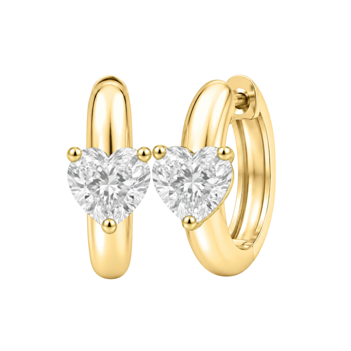 1-4 ctw Mixed Solitaire Hoop Earrings