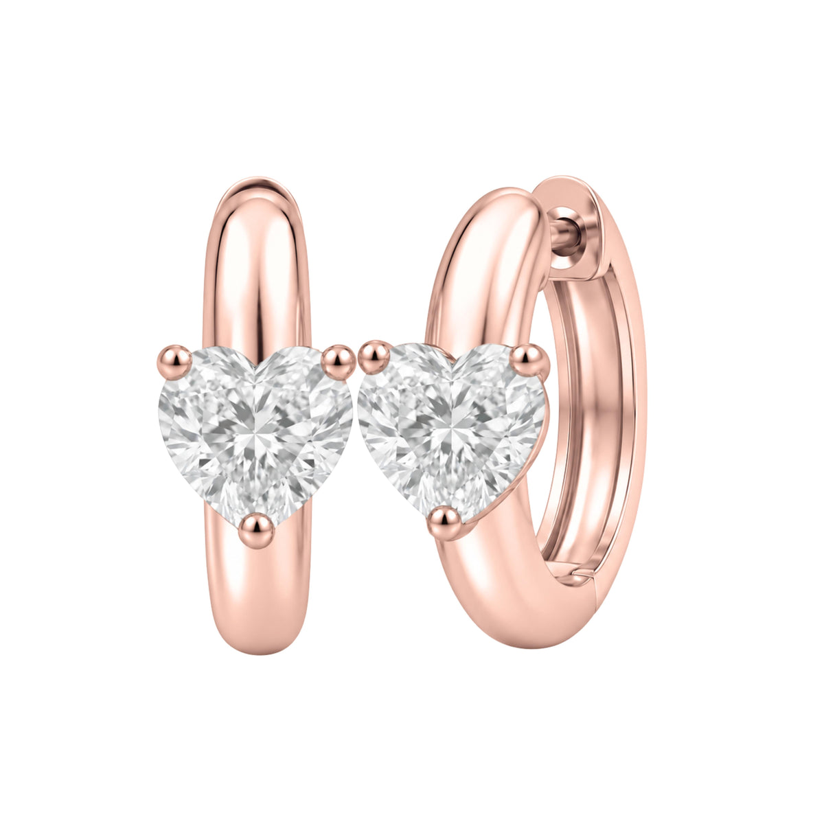 1-4 ctw Mixed Solitaire Hoop Earrings