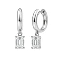 1-4 ctw Emerald Hoop Earrings
