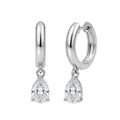 1-4 ctw Pear Hoop Earrings
