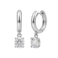 1-4 ctw Round Hoop Earrings