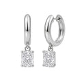 1-4 ctw Radiant Hoop Earrings
