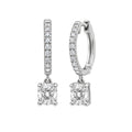 1-3 ctw Cushion With Round Hoop Earrings