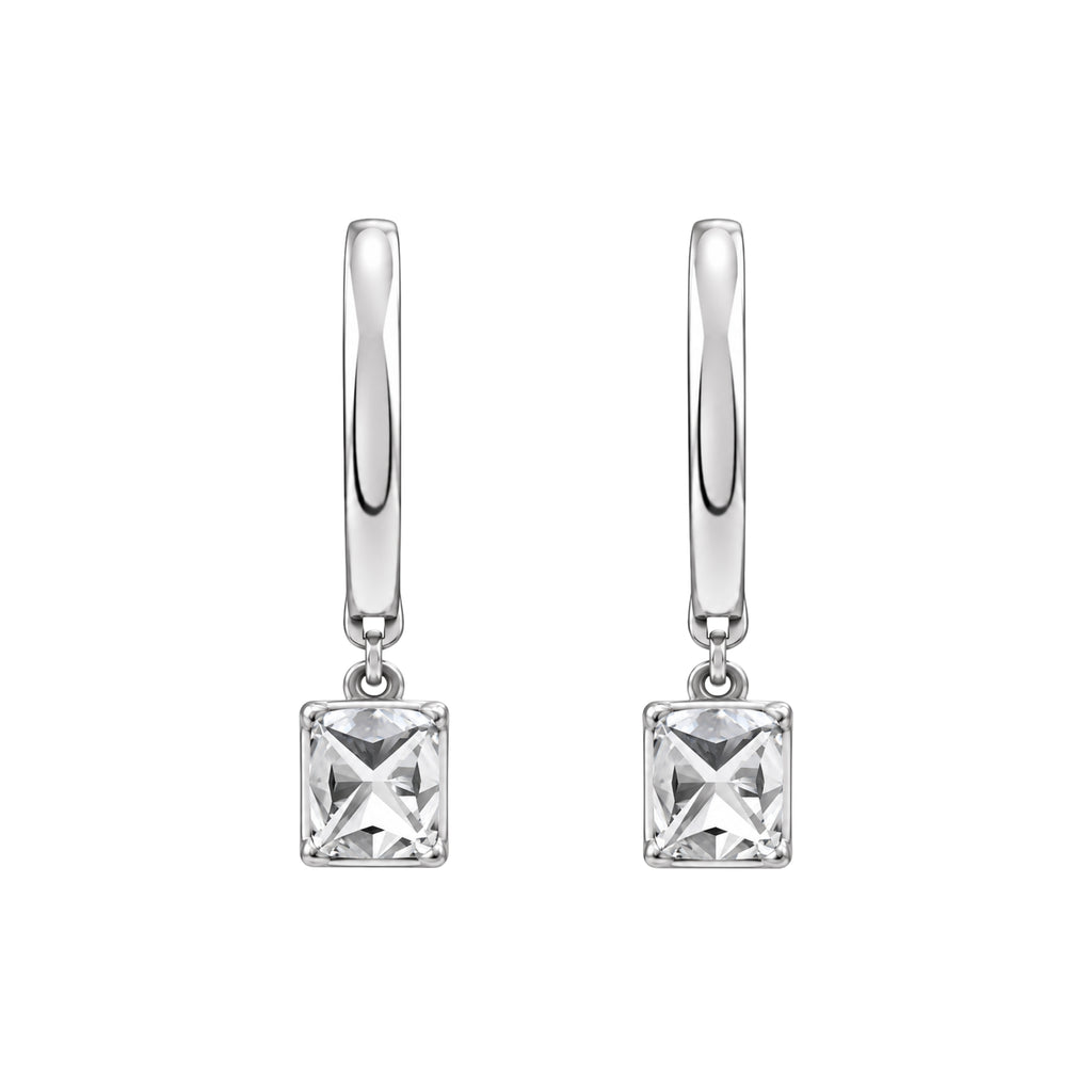 1-3 ctw Cushion With Round Hoop Earrings