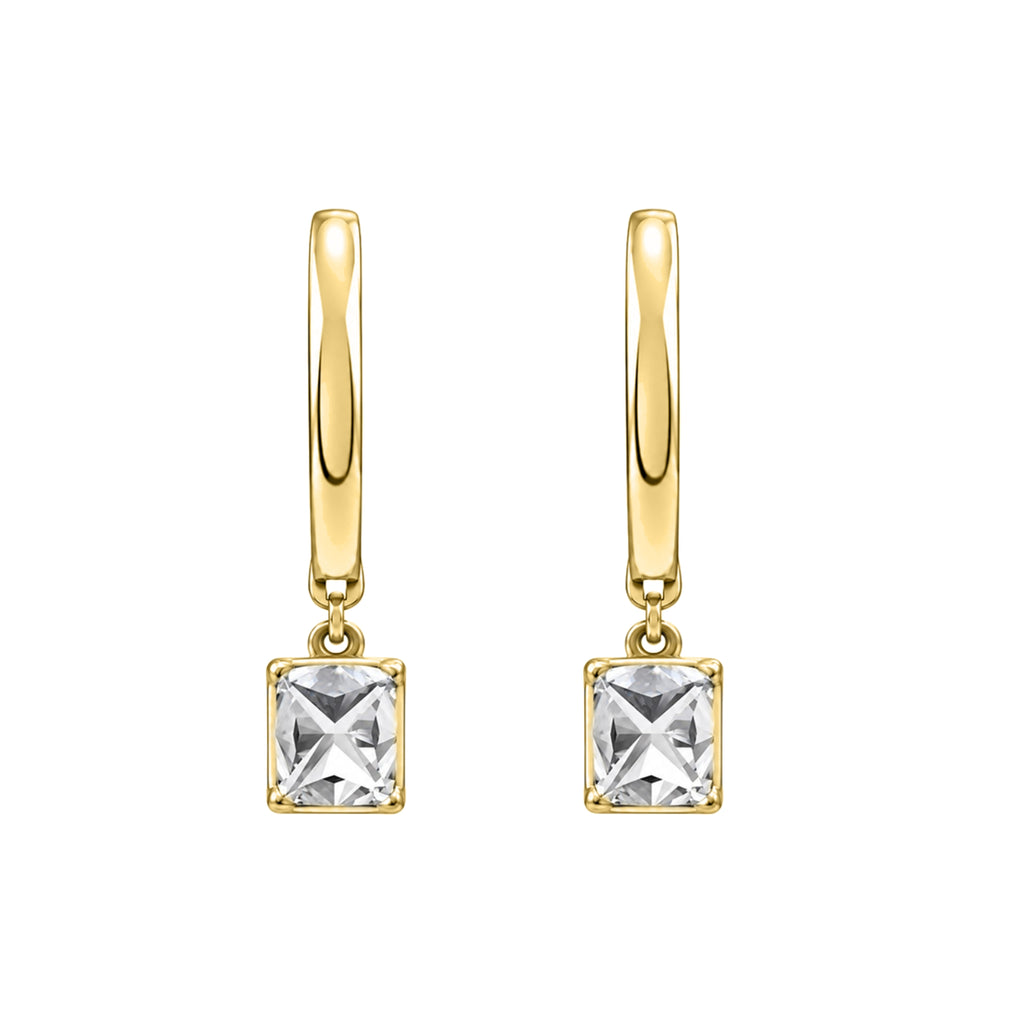 1-3 ctw Cushion With Round Hoop Earrings