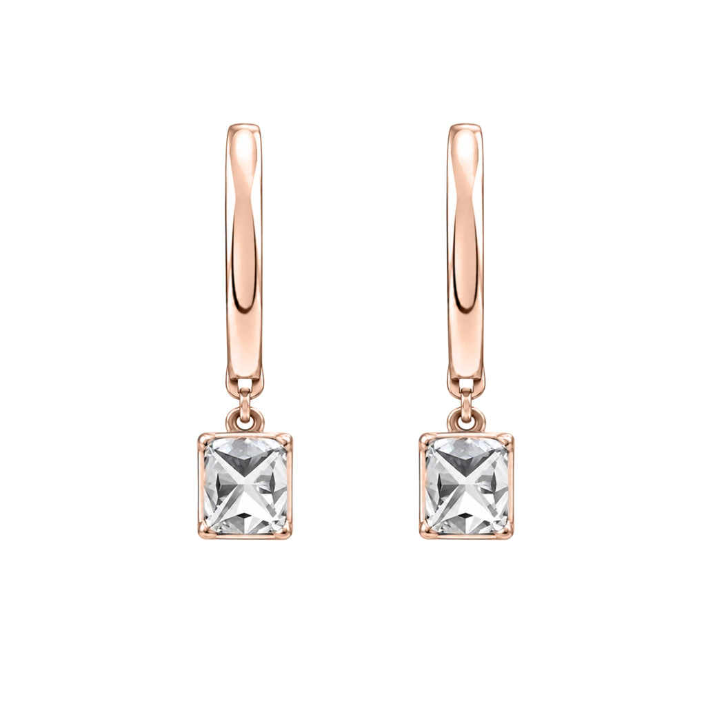 1-3 ctw Cushion With Round Hoop Earrings