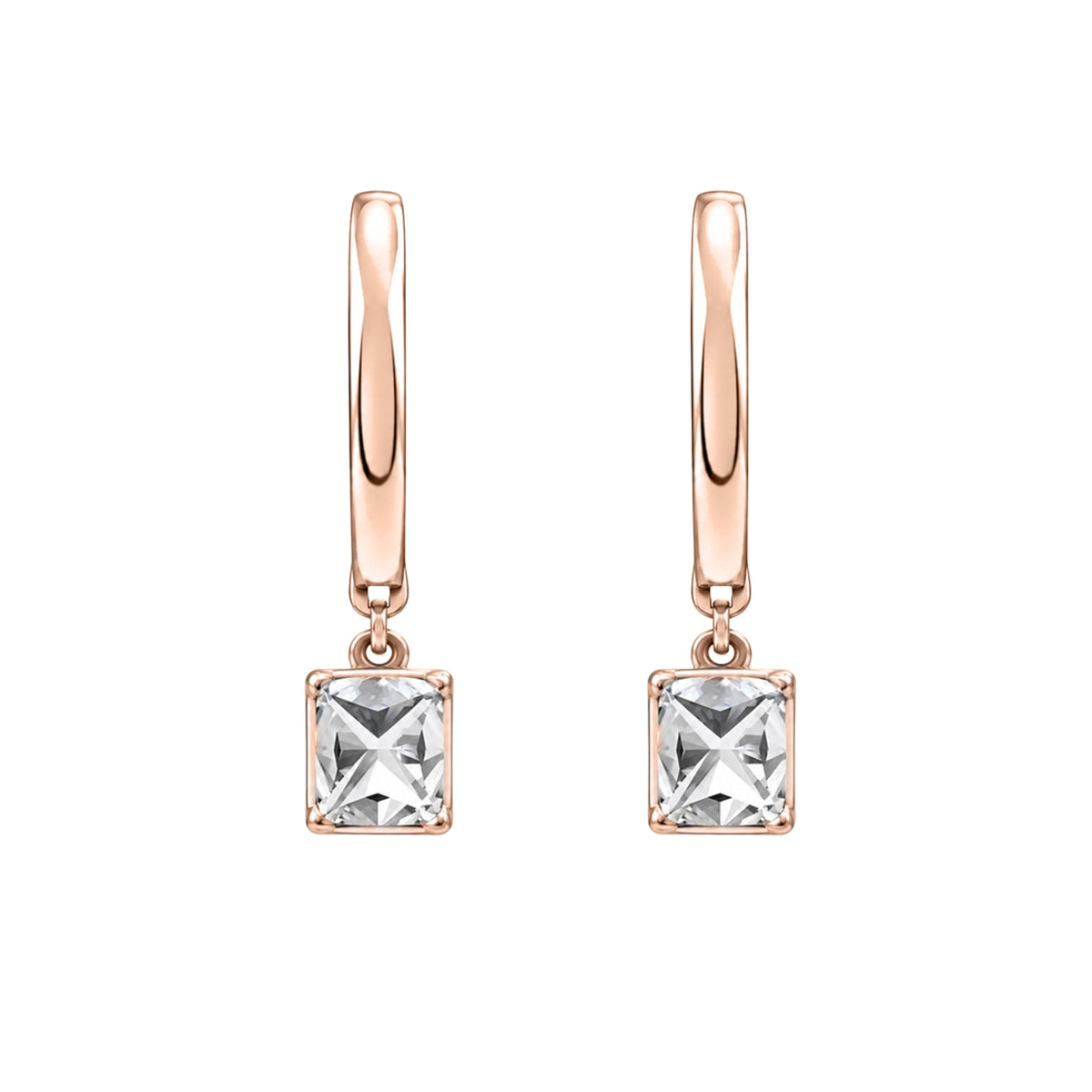 1-3 ctw Cushion With Round Hoop Earrings