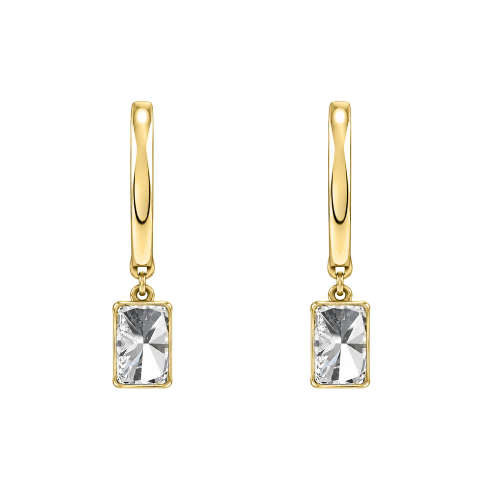 1-3 ctw Long Cushion With Round Hoop Earrings