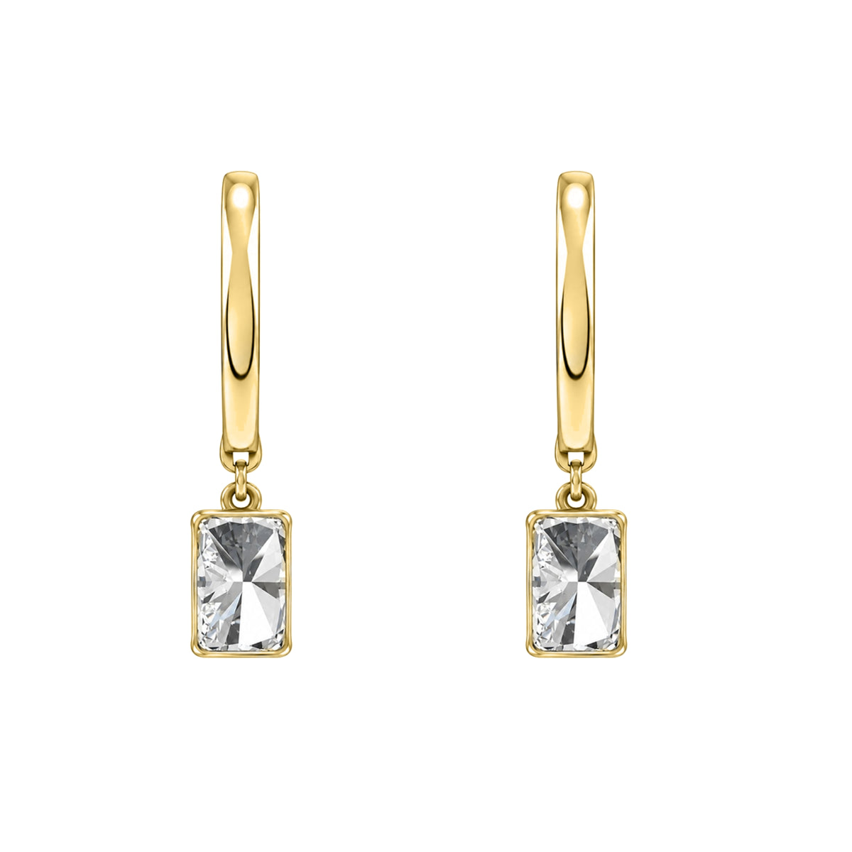 1-3 ctw Long Cushion With Round Hoop Earrings