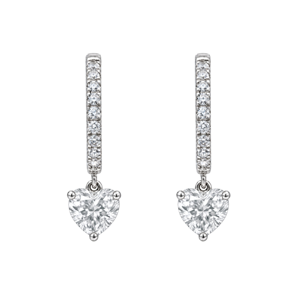 1-3 ctw Mixed Shape Hoop Earrings