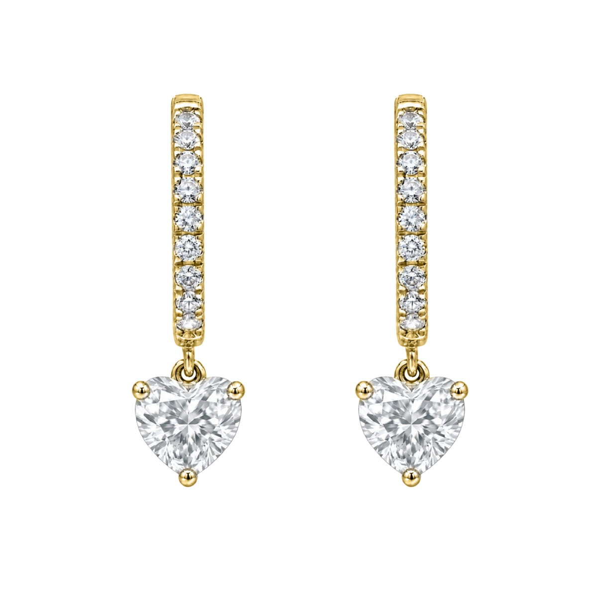 1-3 ctw Mixed Shape Hoop Earrings