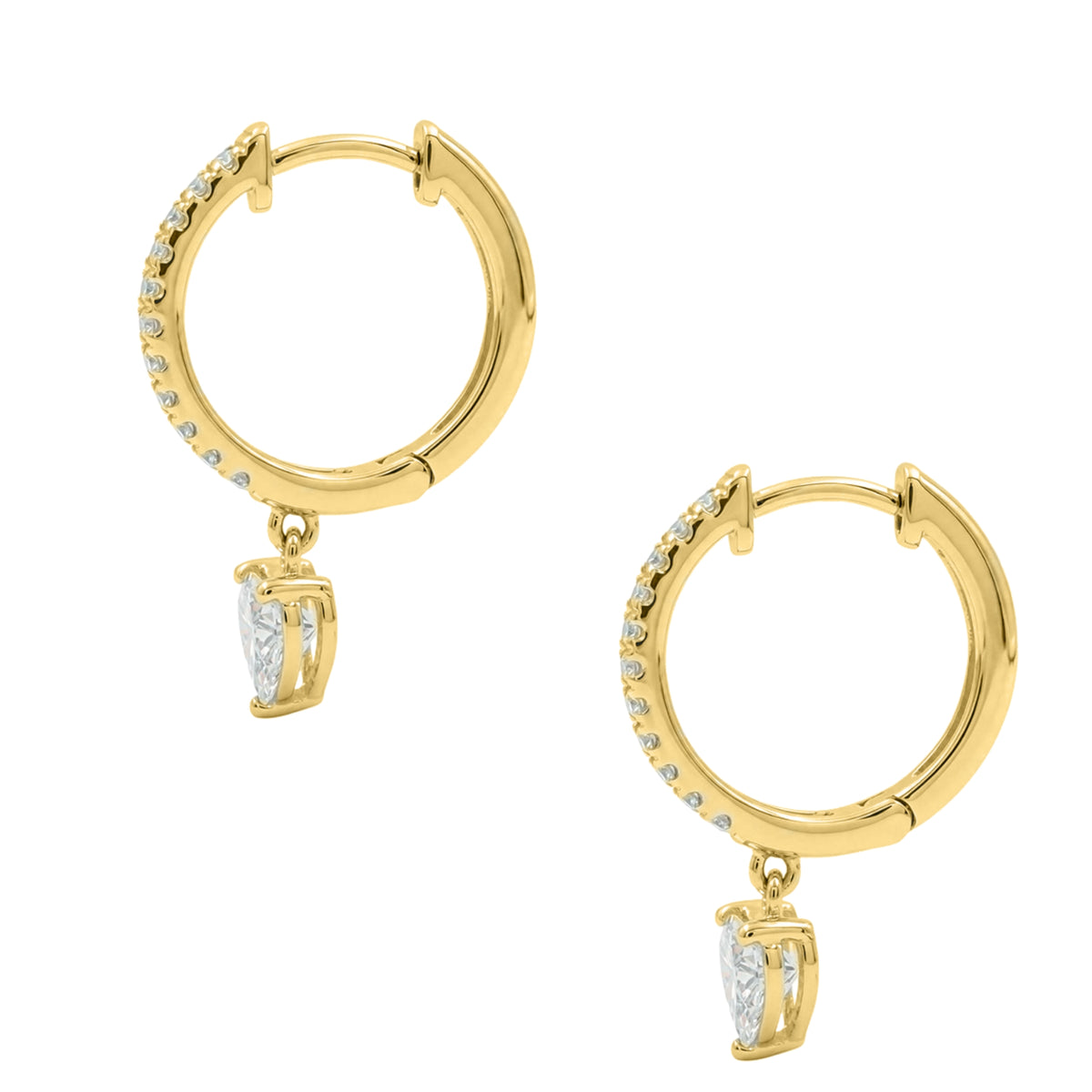 1-3 ctw Mixed Shape Hoop Earrings