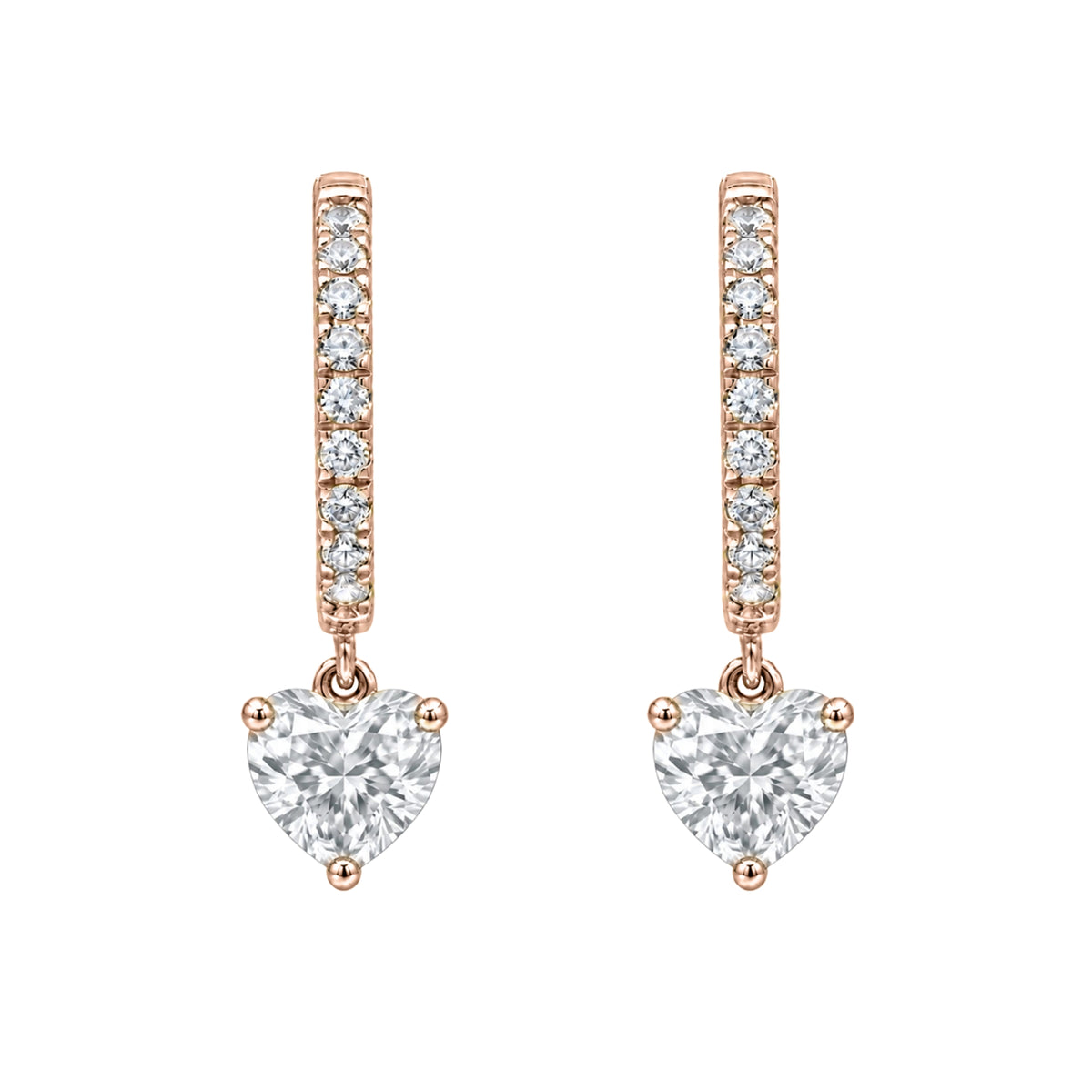 1-3 ctw Mixed Shape Hoop Earrings