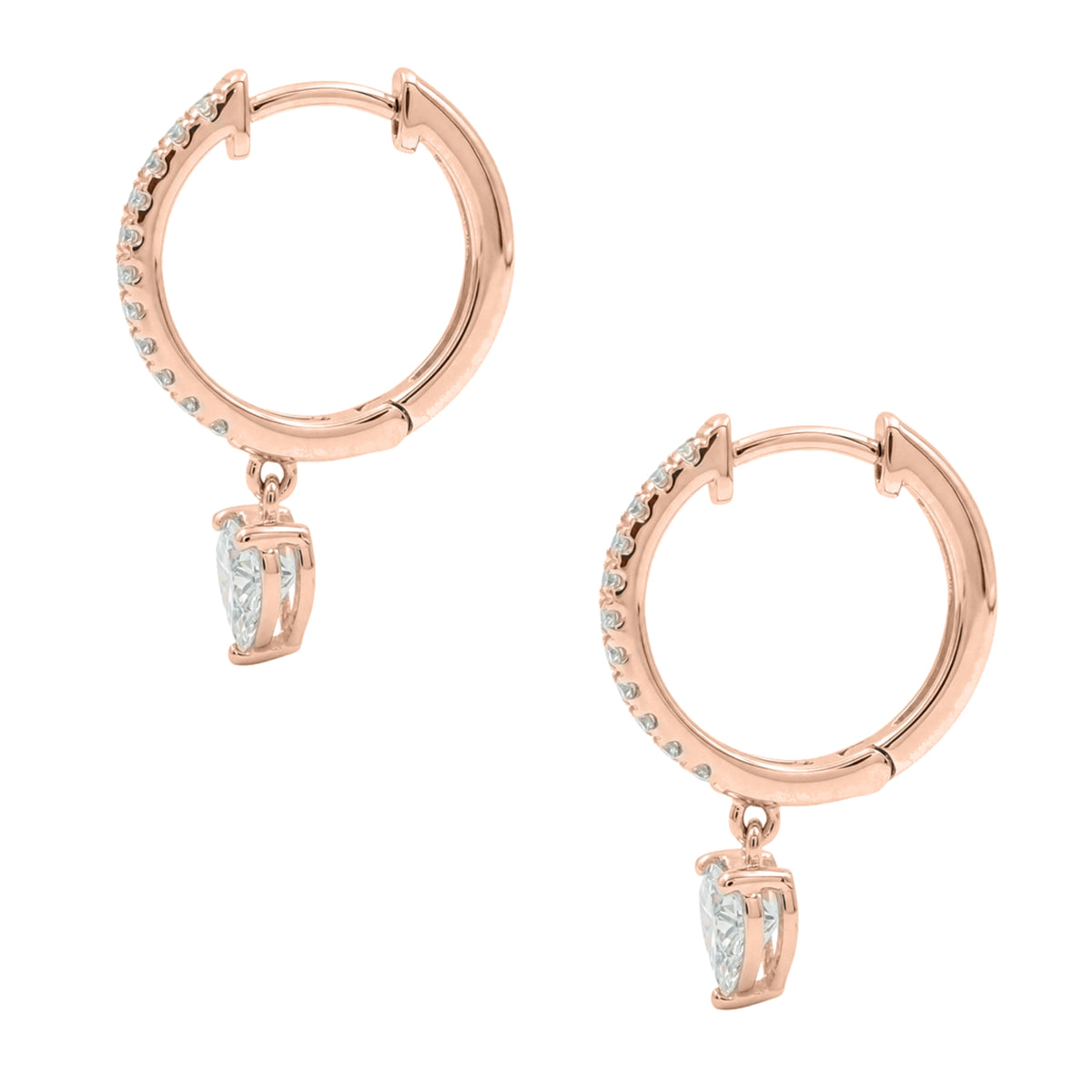 1-3 ctw Mixed Shape Hoop Earrings