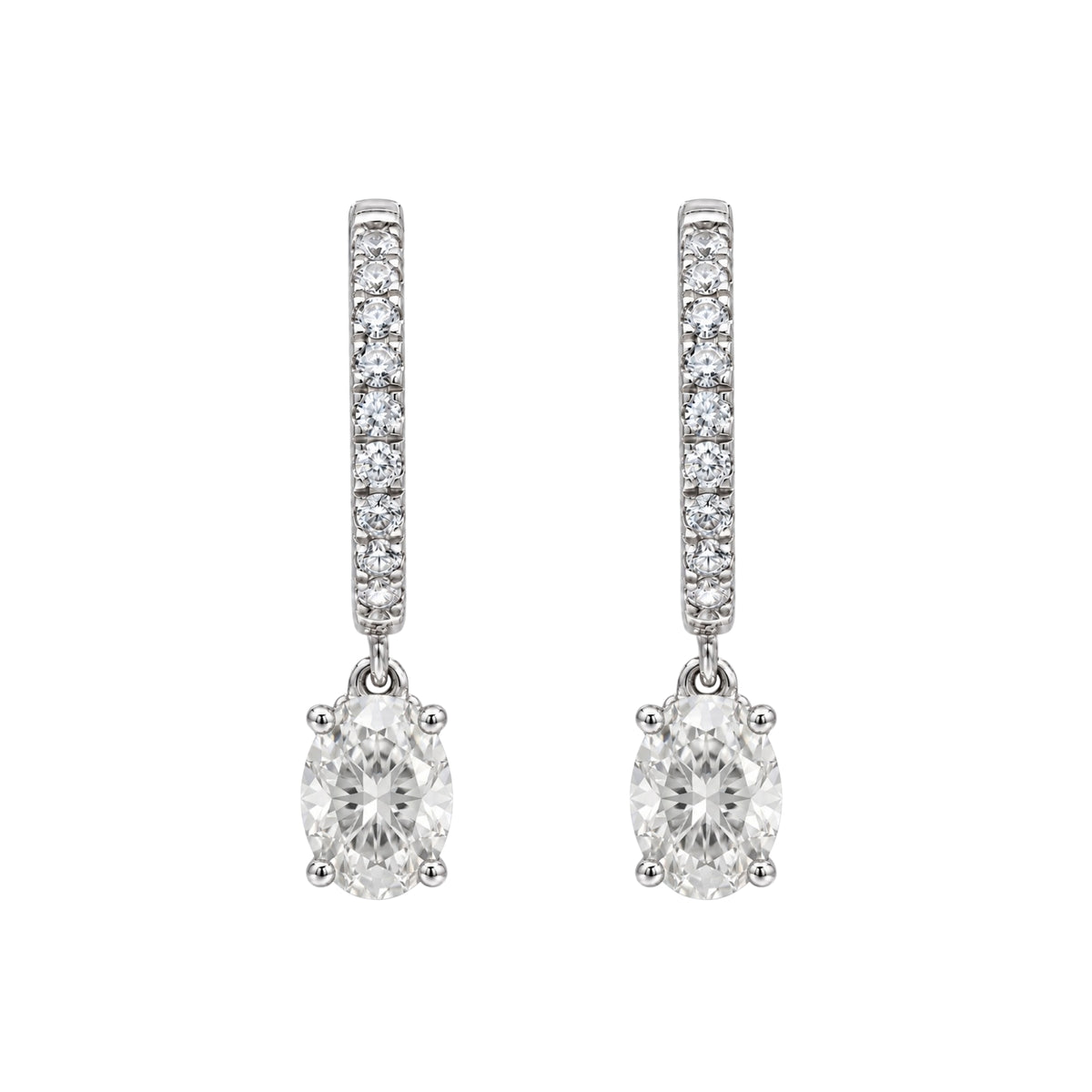 1-3 ctw Mixed Shape Hoop Earrings