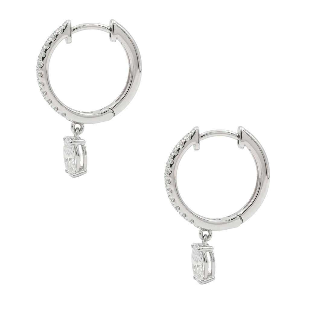 1-3 ctw Mixed Shape Hoop Earrings