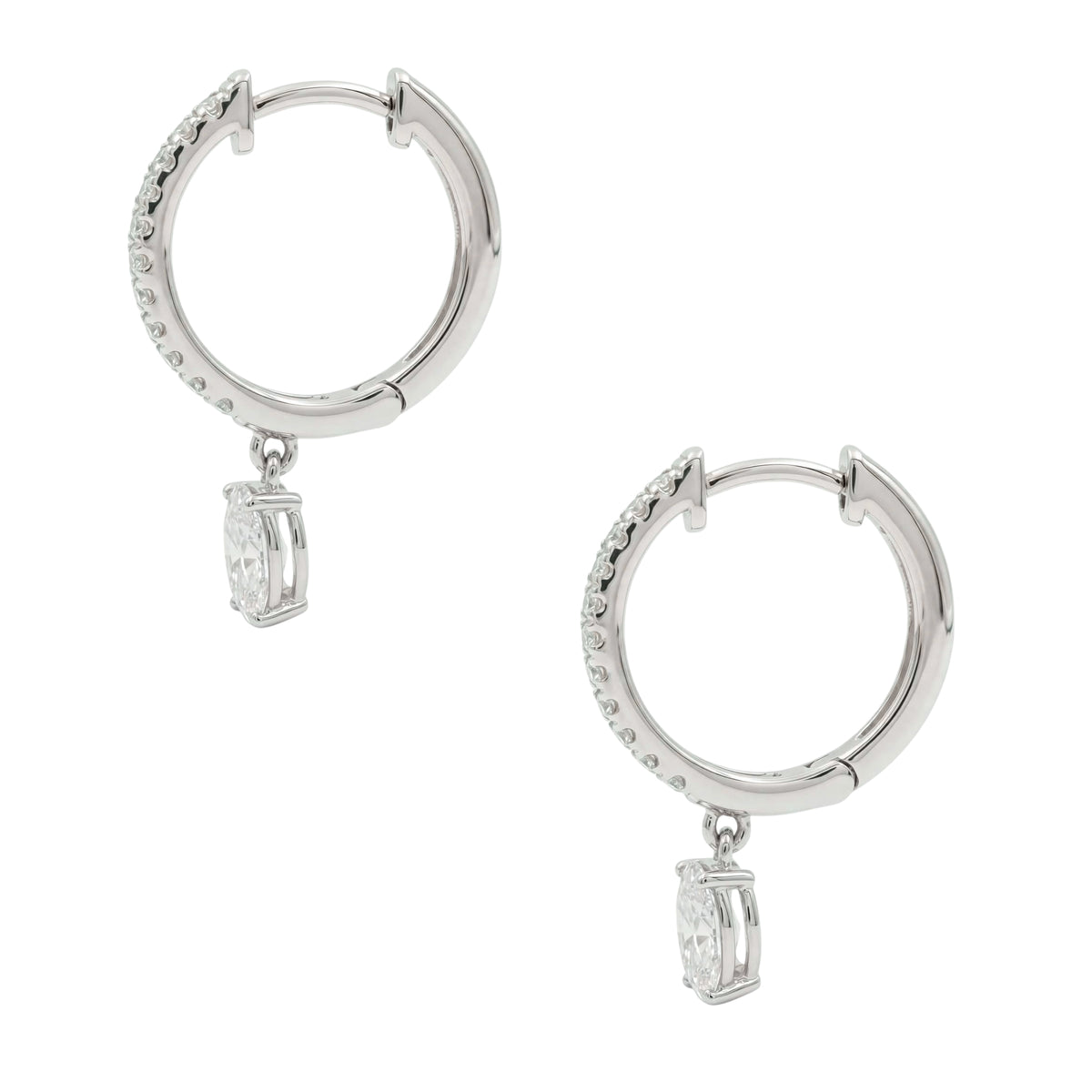 1-3 ctw Mixed Shape Hoop Earrings