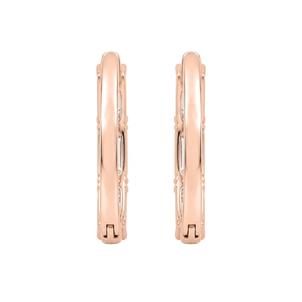 1-3 ctw Emerald Hoop Earrings