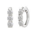 1-3 ctw Round Hoop Earrings