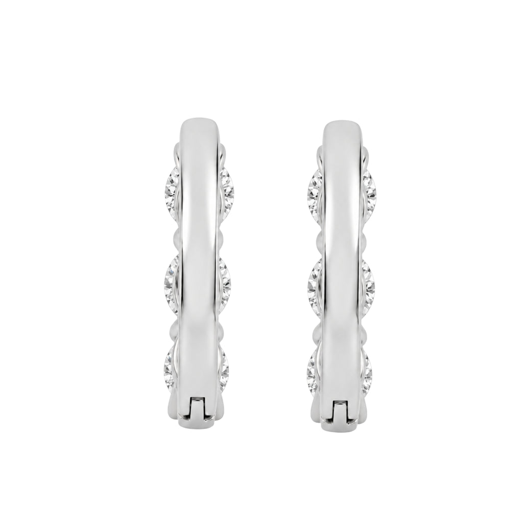 1-3 ctw Round Hoop Earrings