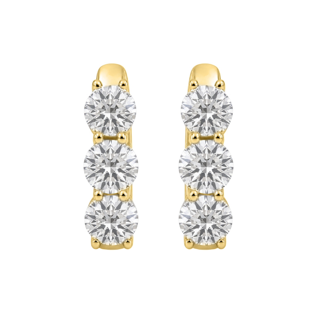 1-3 ctw Round Hoop Earrings