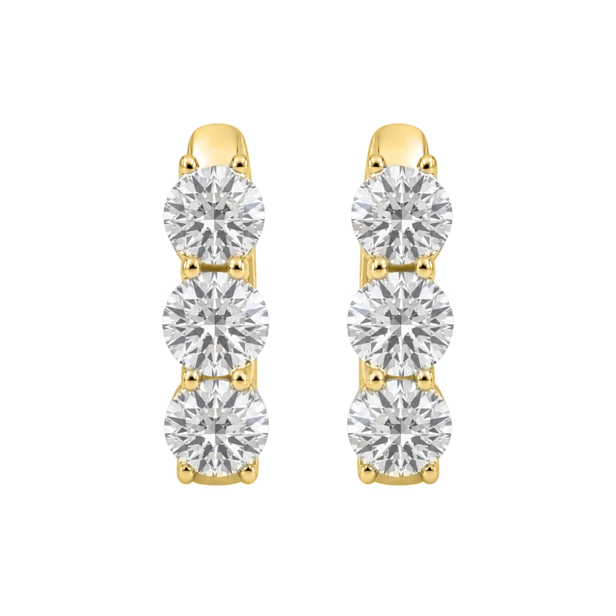 1-3 ctw Round Hoop Earrings