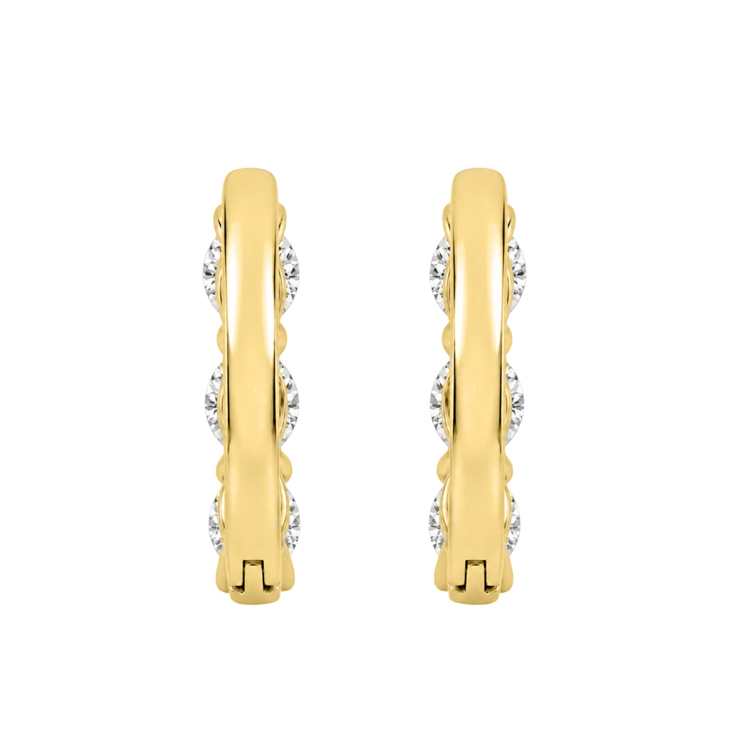 1-3 ctw Round Hoop Earrings