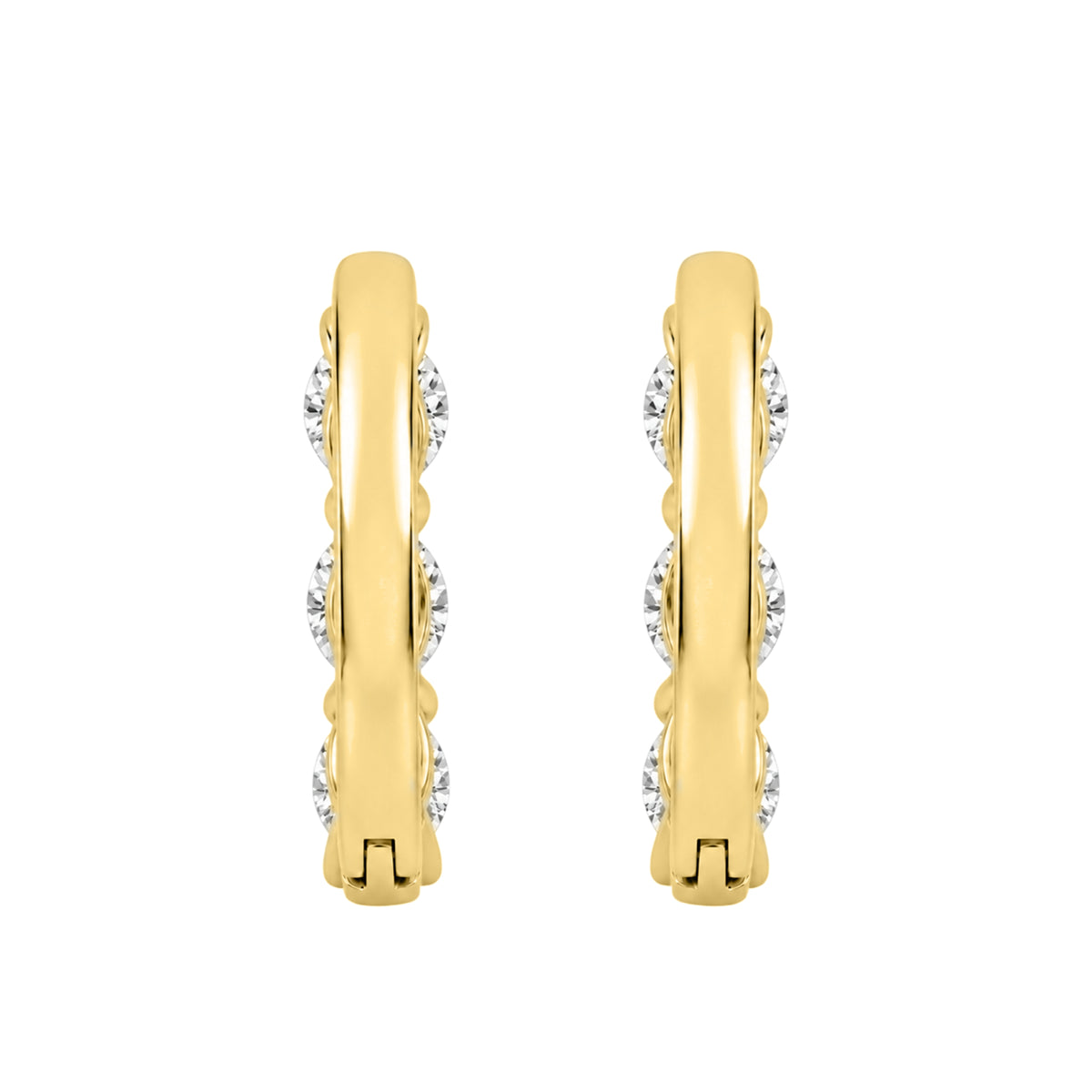 1-3 ctw Round Hoop Earrings